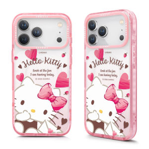 Sanrio Hello Kitty Phone Case with Shockproof TPE Edges for iPhone 17 18 Pro Max MYP40