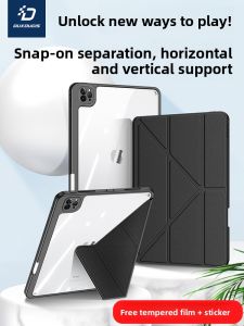 Dux Ducis | Transparent Pen Slot iPad Protective Case with Vertical Stand