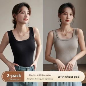 QIAOCHENXIAN | Slimming Chest Pad Integrated Strapless Camisole with Side Support for Women