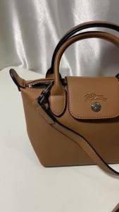 TAS LONGCHAMP NEW VARIANT!! TAS WANITA CUIR HONEY BROWN MIRROR SLINGBAG