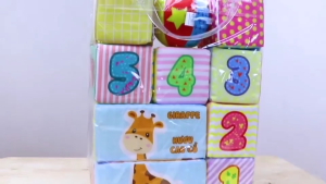 Bộ 12 Hình Khối Vải Kèm Bóng Pipo Việt Nam - Đồ Chơi Cho Trẻ Sơ Sinh và Trẻ Nhỏ