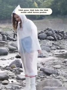 Jas Hujan Korea Eva Dewasa Pria dan Wanita Mantel Hujan Raincoat Dewasa