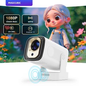 Máy Chiếu Mini Magcubic HY310 1080P Tự Động Lấy Nét 330ANSI 4K Android 11 Wifi6 BT5.4 Điều Khiển Bằng Giọng Nói Chuột Không Dây Chiếu Phim Ngoài Trời