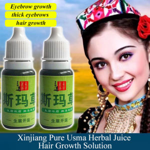 Natural Hair Growth Liquid Pure Usma Grass Extract Essence For Eyebrows Eyelashes Hairline Growth Nourishing Liquid