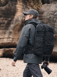 PGYTECH OneMo Tactical Backpack 25L/35L Tactical Camera Backpack with AerisFrame Suspension 180° Lay-Flat Access MOLLE Compatible for DSLR Drone & Laptop (Dark Night Camo/Coyote Brown)