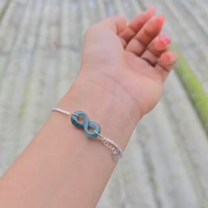 Lắc bạc Như Ý Nguyện Lam Ngọc không kén mệnh - Phong Thủy TUDO