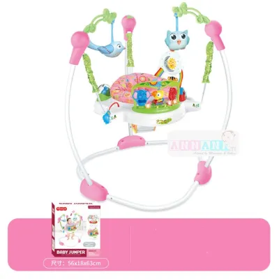 Rainforest Jumperoo Baby Swing: Kids Activity Education Toy Bouncer Walker with FREE Carpet and Doodle Board