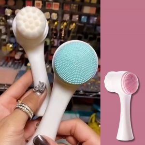 Cọ Rửa Mặt 3D Hai Mặt Vừa Massage Vừa Làm Sạch Sâu Từng Lỗ Chân Lông Giúp Da Căng Mịn Vĩnh Biệt Mụn Ẩn