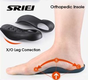 SRIEI 1 Pair Orthotic Insoles X/O-shaped Legs Corrector Arch Support Insoles Plantar Fasciitis Shoes Orthopedic Insoles For Women Men Flat Feet