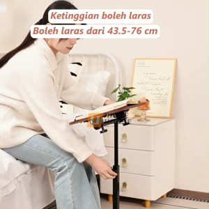 Side Table Height Adjustable Lifting Table Laptop Table Coffee Table Sofa Side Table Living Room Bedside Table Meja Kecil Meja Tepi
