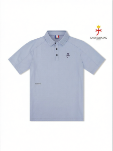 CASTELBAJAC GOLF | Sun Protection Quick-Dry Breathable Mens Short-Sleeve Polo Shirt