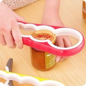 K1002 4 in 1 Cap Opener Multipurpose Manual Twist Anti Slip Can Lid Jar Bottle Kitchen Helper Tool 四合一开瓶器