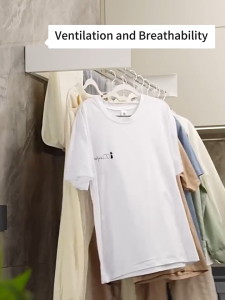Wall-Mounted Invisible Foldable Clothes Drying Rack Retractable Laundry Hanger Balcony Clothes Drying Towel Hanging