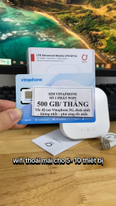 ( SIM CHUYÊN PHÁT WIFI ) Sim 5G Max Data Gói  U1500 Data Tốc Độ Cao Tới 500GB Mỗi Tháng ( 6000GB/năm ) - SỬ DỤng TRọn Gói 12 Tháng KHông Nạp Tiền  MUA 1 LẦN DÙNG CẢ NĂM . FREESHIP - CHƯA KÍCH HOẠT