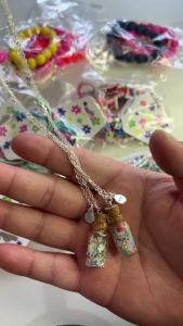2Pack Butterfly Heart Star Luminous Sequins Bottle Pendant BFF Necklaces of 2 Friends for Girls Friendship Jewelry Gifts