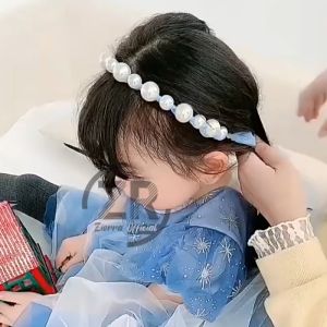 Bando Korea Wanita Dewasa Aksen Mutiara Pita Kain Melilit Kepang Aksesoris Bandana Mewah AK217 ZIORRA