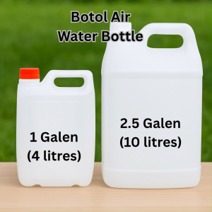 Botol Plastik Air Minuman Sos/Tong Kosong Petrol Minyak Racun Cecair Cucian/Bottle for Liquid Sauce 1Gallon & 2.5Gallon
