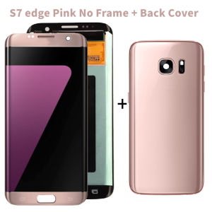 AMOLED Display With Burn Shadow Ghost Image For Samsung S7 Edge G935 G935F G935FD LCD Display Touch Screen Digitizer+Back Cover