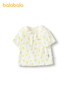 Áo thun ngắn tay cho bé gái balabala cho bé tay áo lửng lớp lót hè 2025