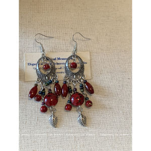 Bohemian Long Tassel Earrings Womens Ethnic Style out Fashion Alloy Handmade Ear Jewelry Heart/Sphere/Droplet Shape