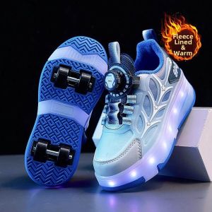 CHAODONG | Invisible Wheel Adjustable Illuminated Roller Shoes For Boys