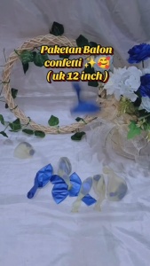 Paket Hiasan Balon Ulang Tahun Latex Chrome Transparan Confeti glitter Doff double Metalik Kombinasi