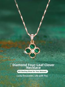 CONGCONGNANIAN | Four Leaf Clover 999 Sterling Silver Necklace
