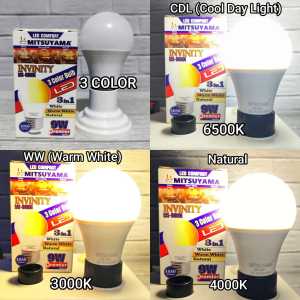 MITSUYAMA INVINITY MS-9809i LAMPU LED TRICOLOUR 9W 3 WARNA CAHAYA 1 BOHLAM SNI TRICOLOR GARANSI 1 TAHUN BAGUS KUALITAS TERBAIK
