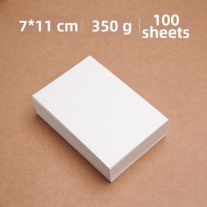 Blank Card Paper Handwritten DIY Flashcards English Words White Hard Card Drawing Postcards Memory Handcards Scrapbooking Bean Book Making Small Cards