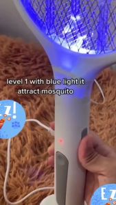 GECKO Dual-Use Electric Mosquito Racket Standing Fly Insect Swatter