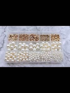 720pcs Pearl Beads Set Diy Jewelry Making Mixed Styles Pearl Set Beads Kit For Jewelry Making