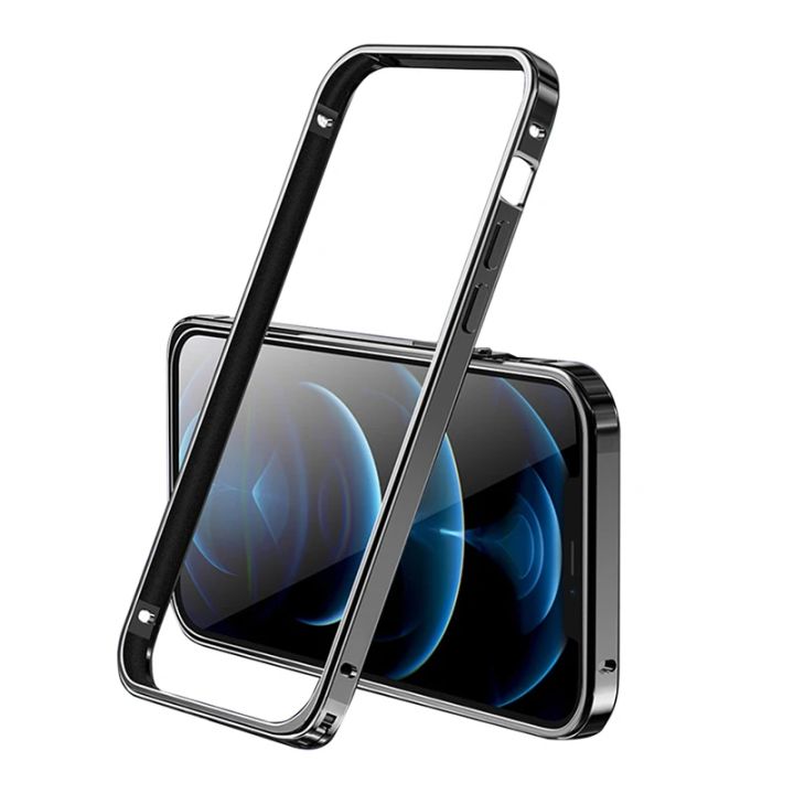 For iPhone 11 Pro X XR Xs Max Metal Frame Aluminum Bumper Case For