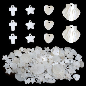 2-10pcs/lot Natural Freshwater Shell Pendant Heart Star Cross Sector Charms for Jewelry Making DIY Necklace Earrings Accessories