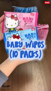 Hello Kitty Baby Wipes High Quality Spun Laced Non-Woven Fabric 10sheet 10packs/bundle Handy Pack