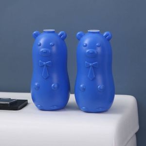 HK.1pcs Little Bear Blue Bubble Toilet Cleaner Automatic toilet cleaning agent Toilet bleach Toilet disinfectant Deodorant