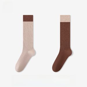 MiiOW | Womens High-Tube Socks Micro-Pressure Slimming Spring 2025 New Style Japanese Style Cat Person Small Leather Shoes Match