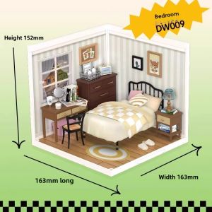 Rolife Ruolai Super World Store DIY Cottage Hand-Assembled Building Block Model Miniature Milk Tea Shop Gift