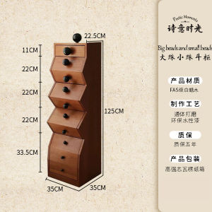 French Vintage Real Wood Chest of Drawers Creative Irregular Bedroom Living Room Storage Cabinet Hallway Bedside Table