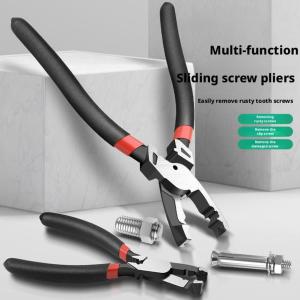 Multi-Function Use Sliding Tooth Screw Pliers For Screw Removal Rusty Wire and Carp Pliers with Non-Slip Jaws