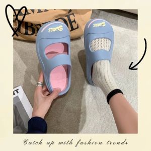 Wulove รองเท้ายางพื้นนิ่ม รองเท้าเปิดส้นผญ น้ำหนัก สบายไม่ปวด ใส่ทำงาน ใส่เที่ยว เป็นได้หมดสีทูโทนน่ารักแบ๊วสูงๆ ราคา