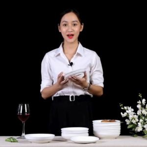 Combo bộ 5 đĩa gốm sứ hoa văn 15cmbộ 5 dĩa gốm sứ 6 inch