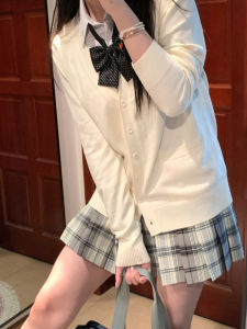 Original High-End Patterned Gray JK Uniform School Uniform A-Line Pleated Skirt Versatile Business Casual City Commute Daily