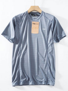 Áo Thun Nam Tay Ngắn Thoáng Khí Nhanh Khô Mùa Hè 2025 Thời Trang Thành Phố Thường Ngày Rộng Rãi Cổ Tròn in Chữ