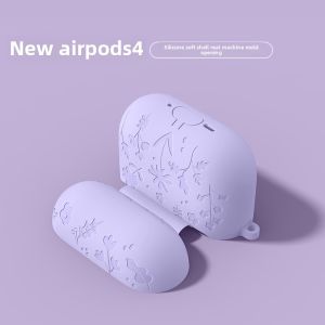 Silicone Protective Case for Airpods4 Wireless Charging Earphone Cover Integrated Design Non-drop Lid Advanced Sensation