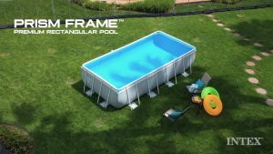 [ของแถมตามรูป] INTEX 26792 Prism Frame สระน้ำขนาด 16 ฟุต (4.88 x 2.44 x 1.07ม.) - ใหม่! ของแท้ จัดส่งไว