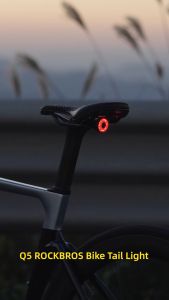 【Local Delivey】ROCKBROS Q5 Bicycle Smart Brake Taillight Waterproof Aluminum Alloy Durable MTB Road Bike Cycling Rear Light Type-C Rechargeable Bike Tail Light