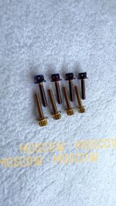 BAUT VISOR HENG TWOTONE GOLD BAUT PROBOLT STAINLESS Windshield NMAX XMAX LEXI AEROX FU BEAT VIXION NINJA R RR FU R15 V3 R25 MT07 CBR OLD FU NEW SET 4 PCS 4 SET BAUT WINDSHIELD BAUT BACA ANGIN DEPAN BAUT STENLIS BAUT IMPORT 2TONE 2 TONE BAKARAN