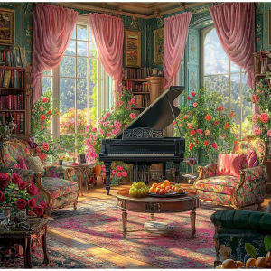 Acrylic Paint By Numbers French Country Painting By Numbers on Canvas Coloring By Number for Adults Paint Digital Art