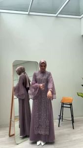 BEST SELLER!!! HAWA DRESS BAHAN ROBERTO SILK MIX FULL TILLEDIT AKSEN BROKAT BAGIAN DEPAN DRESS KONDANGAN PESTA BRIDESMAID TERBARU 2023 GAMIS REMAJA VIRAL