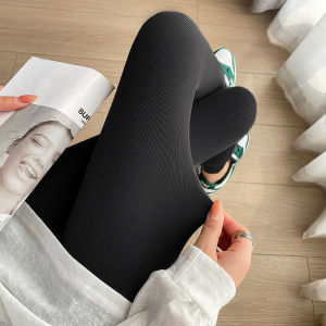 High-Waisted Striped Yoga Pants for Women BONAS Brand Spring Summer Autumn Season Thin Style Achieves Slimming Effect and Lifts Glutes